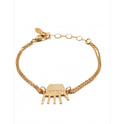 PULSERA MANO IRULEGUI CHAPADA EN ORO