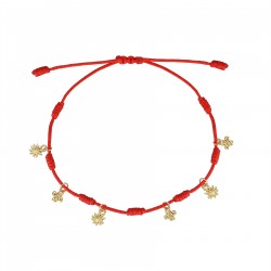 PULSERA DE LOS 7 NUDOS CHAPADA EN ORO